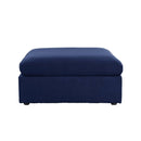 Crosby - Modular Ottoman - Blue Fabric