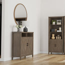 Ela - Medium Storage Cabinet - Smoky Brown