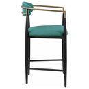 Tina - Metal Counter Height Bar Stool With Upholstered Back And Seat (Set of 2)