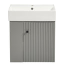 Modern Floating Bathroom Vanity With Ceramic Basin Perfect For Small Bathrooms