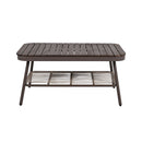 4 Piece Outdoor Patio Furniture Set, Metal Chairs With Woven Rope U Shaped Backrest