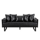 Contemporary Oversized Loveseat With Accent Pillow