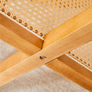 Chinese Countryside Retro Solid Wood Round Table, Simple Modern Imitation Rattan Table - Wood