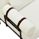 Modern Loveseat Sofa 2 Seater With USB Ports, Cylindrical Armrests