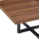 Perfectly Integrating Modern And Scandinavian Styles Double Deck Coffee Table - Walnut
