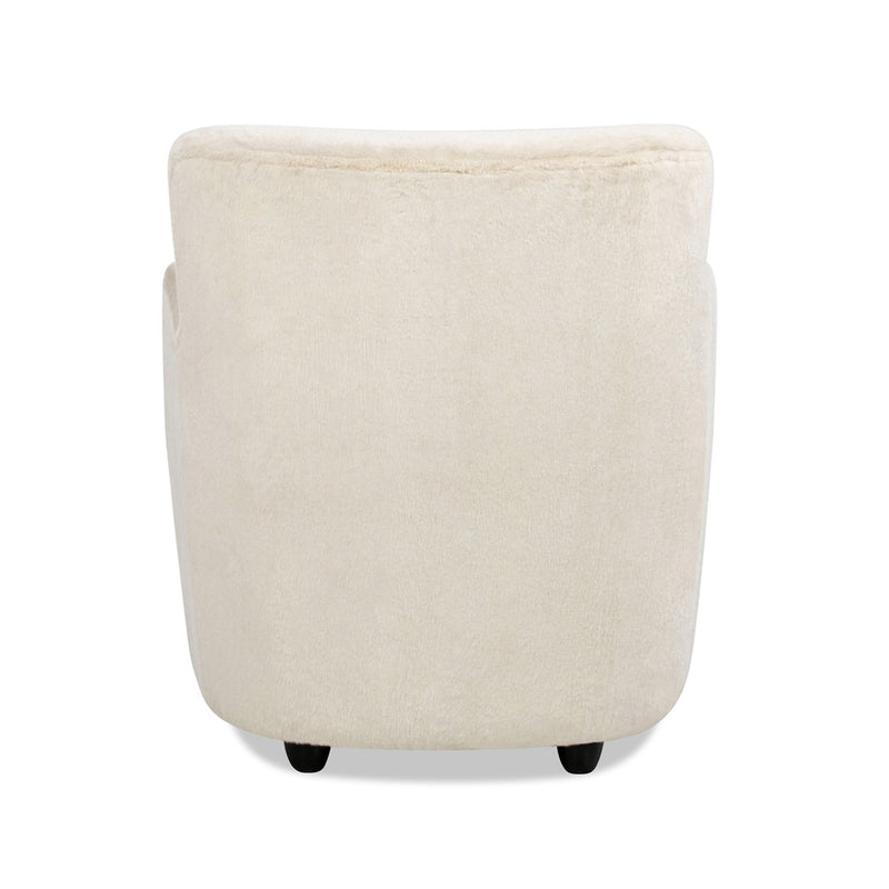 Wolffe - Curved Arm Accent Chair - Creme De La Creme White