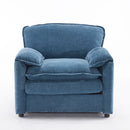 Oversized Reading Armchair With Thick Cushions, High Back Support