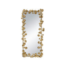 Full Length Mirror With en Leaf Accents, Floor Miiror For Living Room Bedroom - Gold