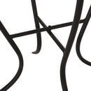 Outdoor Side Table With Tile Mosaic Table Top - Black