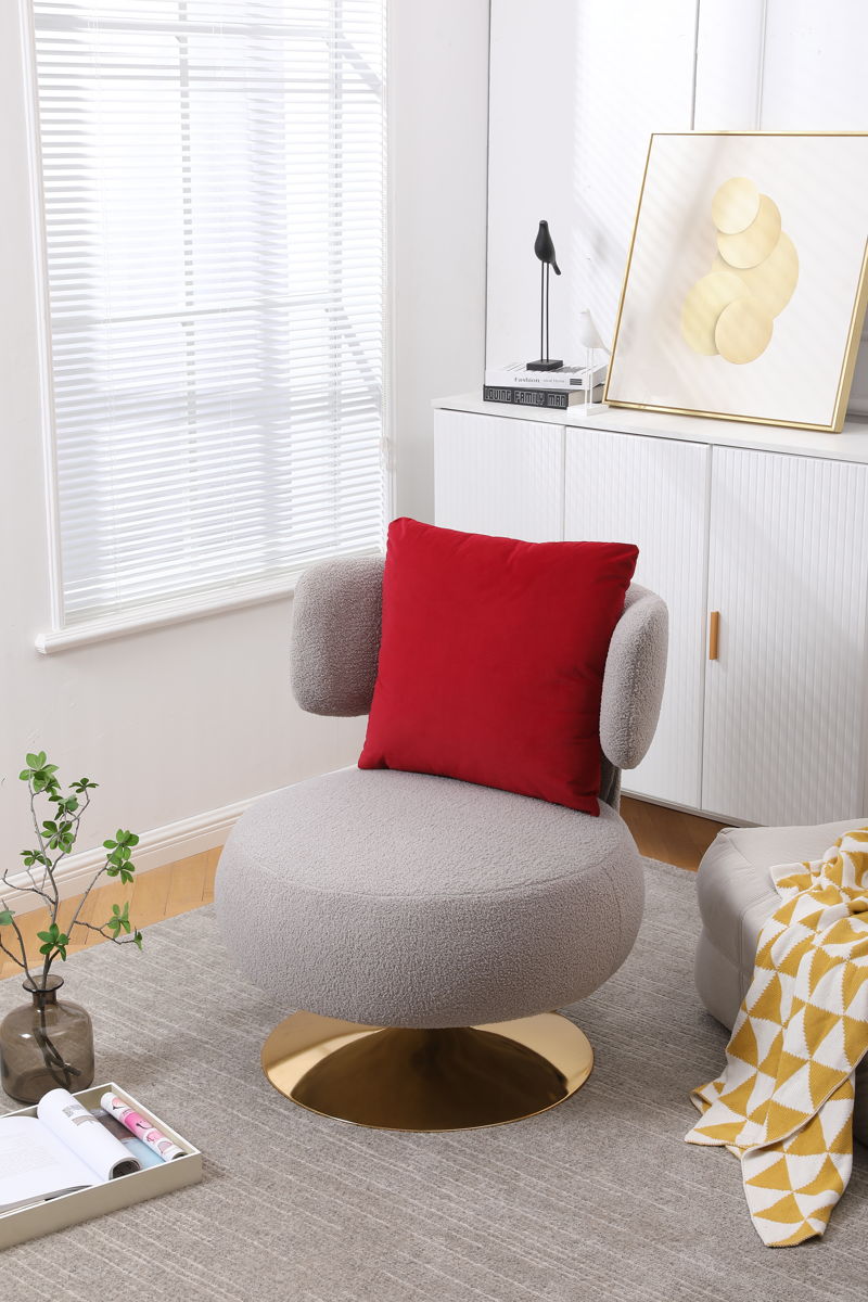 Swivel Accent Chair Armchair, Round Barrel Chair For Living Room Bedroom