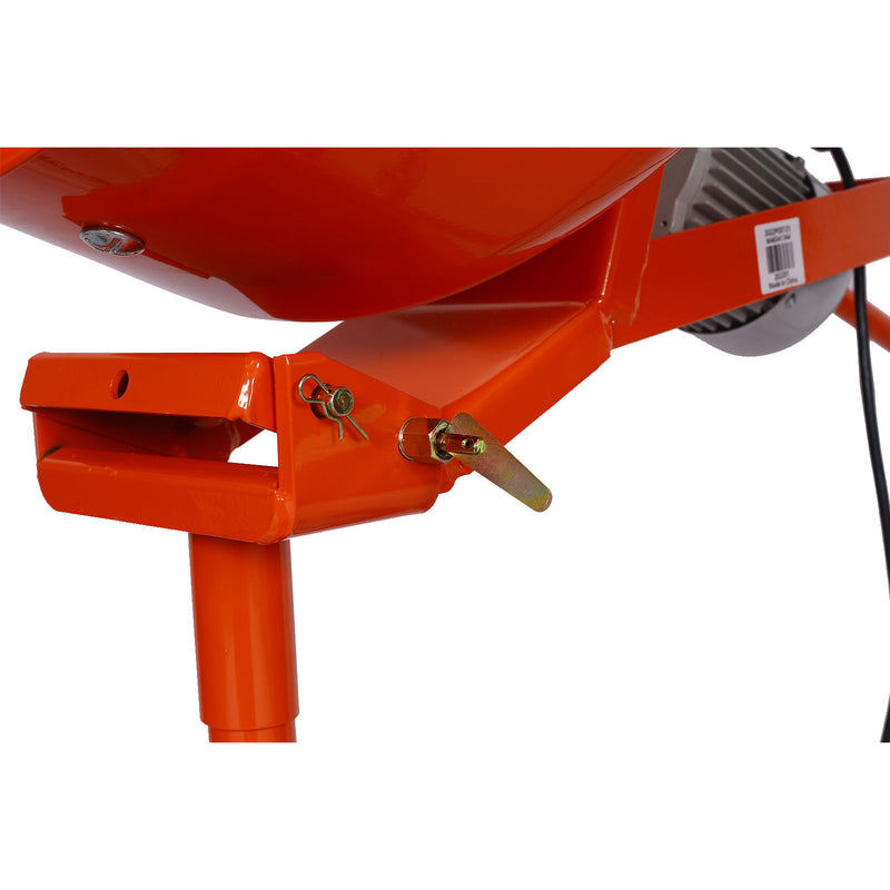 Portable Concrete Mixer With Etl Certificated Copper Motor, Electric Cement Mixer, 5.0 Cu. Ft. - Orange