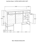 Keaton - Marble Top Herringbone Accent Cabinet