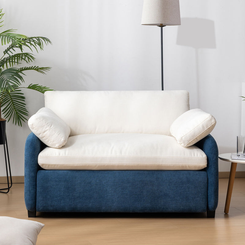 Oversized Single Sofa Chair Wide And Deep Seat, Modern Upholstered Comfy Blocking Couch Lounge With Pillows