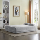 Floor Convertible Sleeper Sofa Bed With 2 Pillows