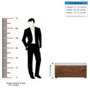 Linen Storage Trunk - Chestnut / White Linen