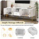 TV Cabinet With 1 Drawer, 2 Cabinets, Handles And Anti-Tip Device