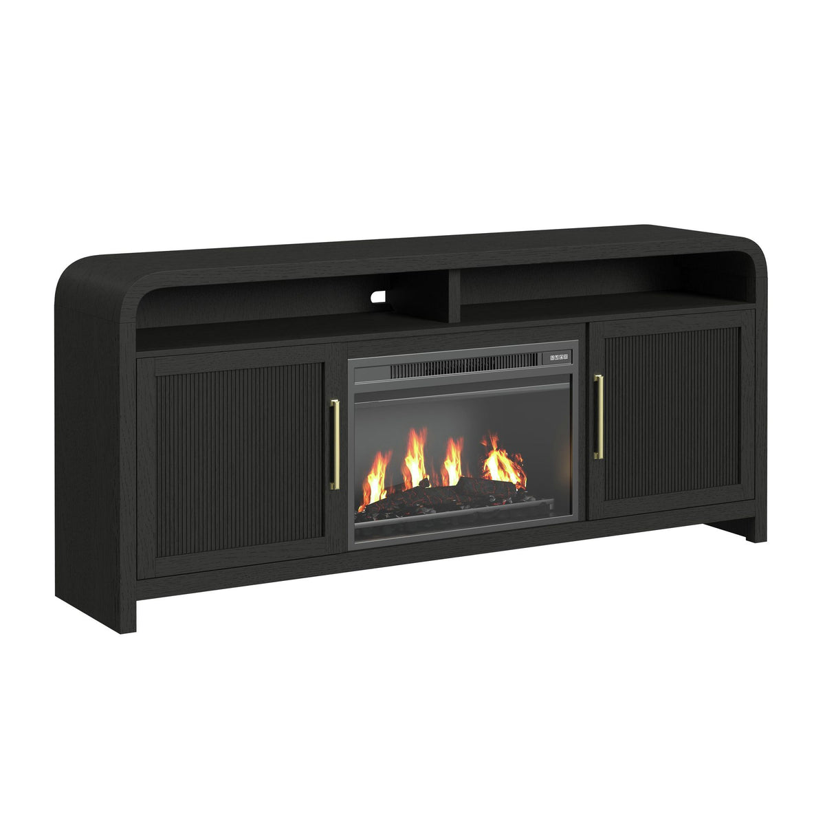 Ridgemont Entertainment Unit With 70" TV Console in Black by Elements International, view 8