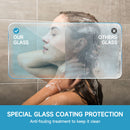 Aluminum Frame Double Double Soft Close Shower Door, Tempered Glass And Dual Stainless Steel Handles