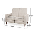 Manville - Contemporary Tufted Loveseat Pushback Recliner