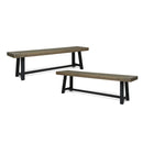 Cloud - Outdoor Bench With Acacia Wood Frame And Slat Panel Design