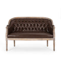 French Country Chesterfield Style Tufted Loveseat