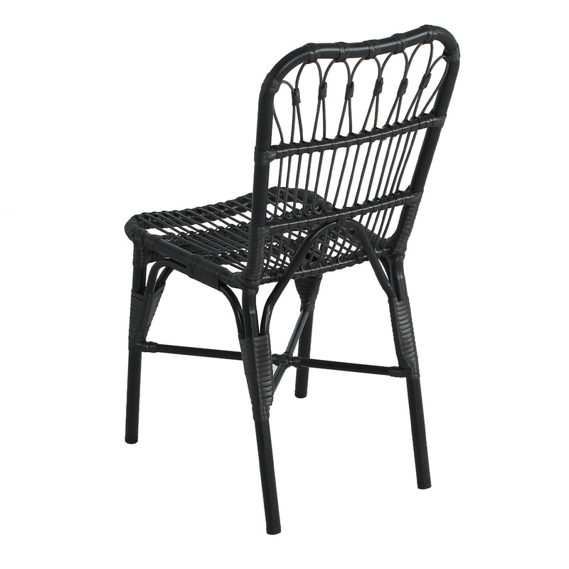 Outdoor Wicker Patio Dining Chairs Set With Durable Frame And Rattan Weave