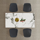 Modern Expandable Dining Table With Retractable Leaf With Chairs