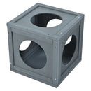 Outdoor Cat House With Shelves And Weather Protection, Removable Wood Boxes - Gray