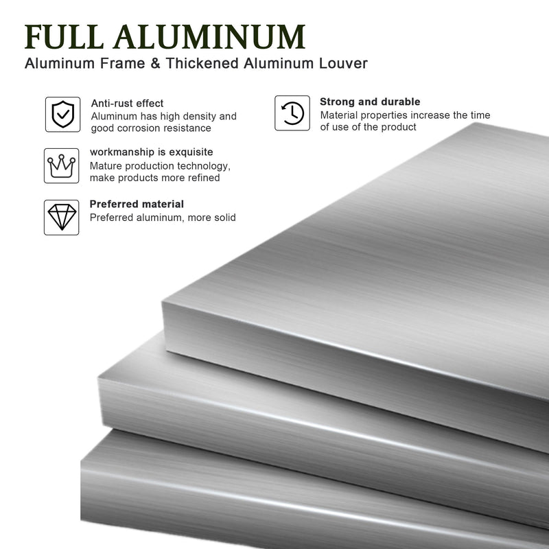 Louver Pergola Aluminium Frame & Louvers