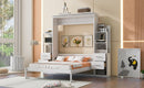 Murphy Wall Bed With Shelves, Drawers And LED Lights
