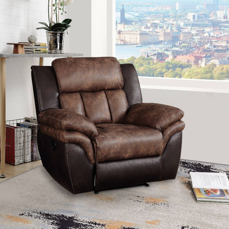 Jaylen - Recliner - Toffee & Espresso Polished Microfiber