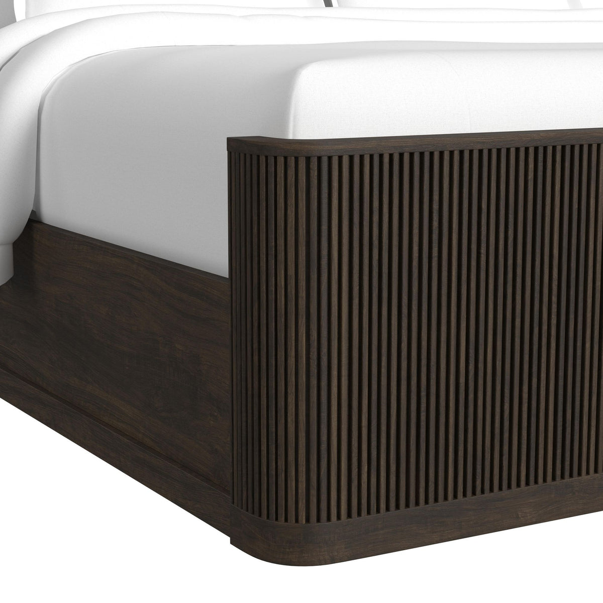Sylvie Upholstered Bed in Dark Brown by Elements International, view 6