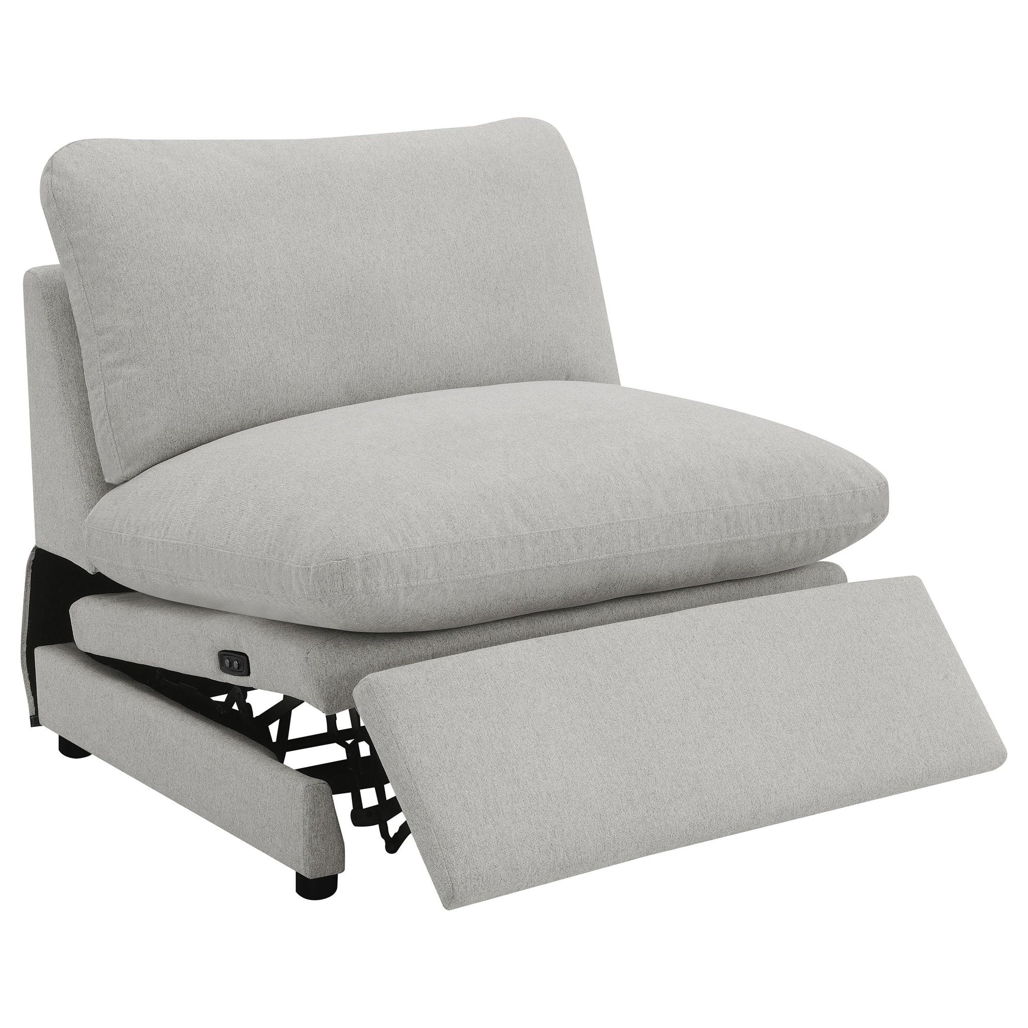 Collins Modular Power Armless Recliner Grey
