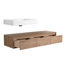 Modern Wall Mounted Bathroom Vanity With Resin Sink And Soft Close Drawer