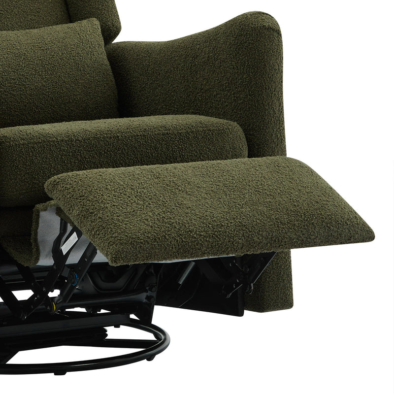 Wide Wingback Swivel Rocker Recliner Chair For Living Room