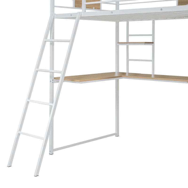 Loft Bed With L Shape Desk And Wardrobe