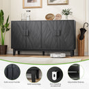 Modern Style Buffet Cabinet, Storage Side Cabinet Buffet Cabinet, Medieval Modern Multifunctional Decorative Cabinet Suitable For Living Room, Dining Room, Entrance, Corridor, Kitchen - Black