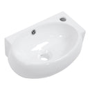 Modern Aesthetic Rectangle Wall Mount Bathroom Sink With Single Faucet Hole