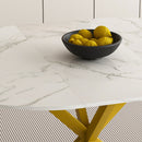 Round Dining Table With Extendable Blades, X Base