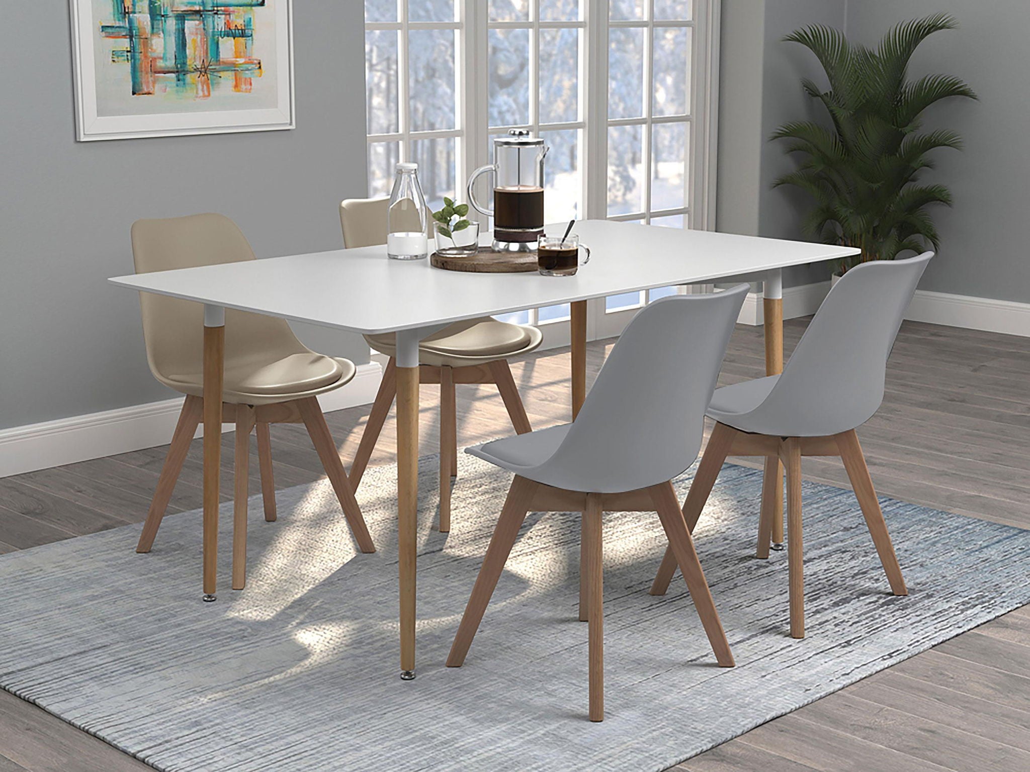 Caballo Polypropylene Dining Side Chair Tan (Set of 2) - Atlantic Fine Furniture Melbourne FL