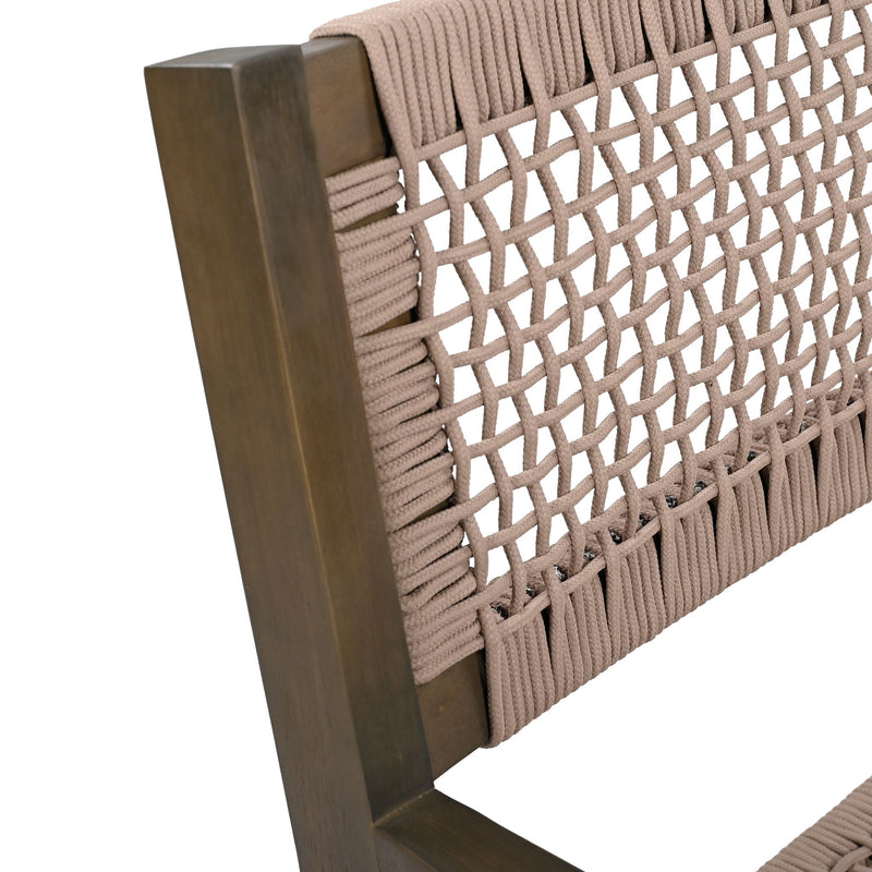Outdoor Dining Chair (Set of 2), Patio Chairs - Gray / Light Brown