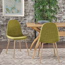 Modern Minimalist Fabric Dining Chair With Iron Legs