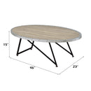 Allis - Coffee Table - Weathered Gray Oak & Metal