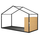 Bed House Frame With Shelves And Lights