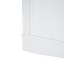 TV Console Stand, Glass Doors & Storage Drawers, Adjustable Shelves