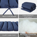 2 Piece Outdoor Chaise Lounge Chair Cushion Set