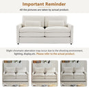 Cozy Upholstered Plush Cushion Loveseat Sofa For Living Room