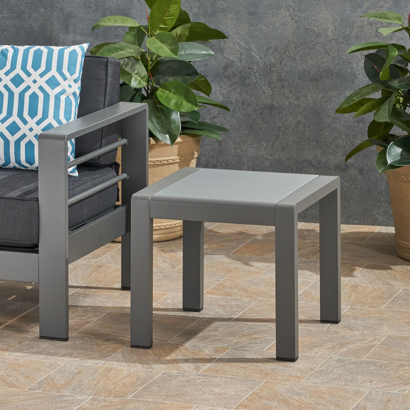 Cape Coral - Contemporary Side Table With Frosted Glass Top