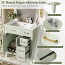 Modern Bathroom Vanity With Ceramic Sink, Soft Close Storage Cabinet