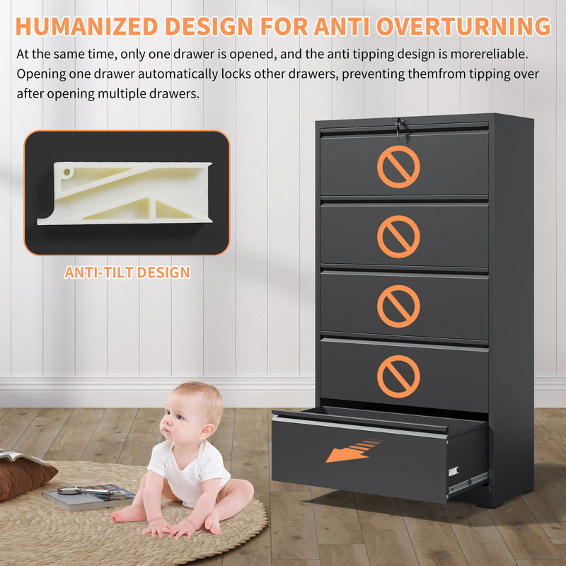 Premium Drawer Metal Lateral File Cabinet With Lock